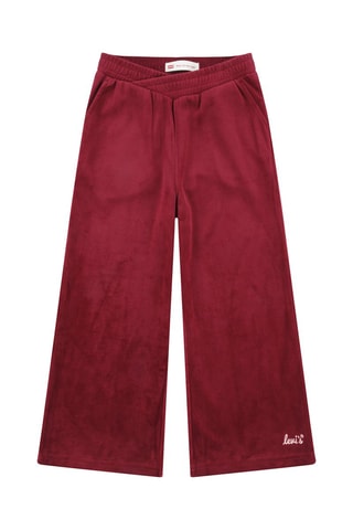 Velours Joggingbroek Bordeauxrood