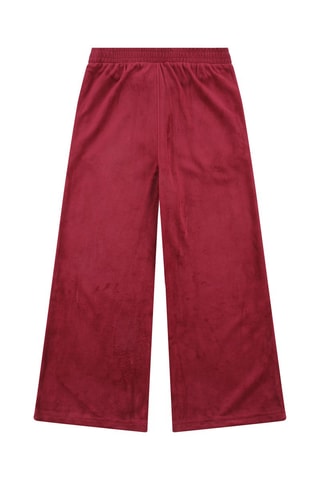 Velours Joggingbroek Bordeauxrood