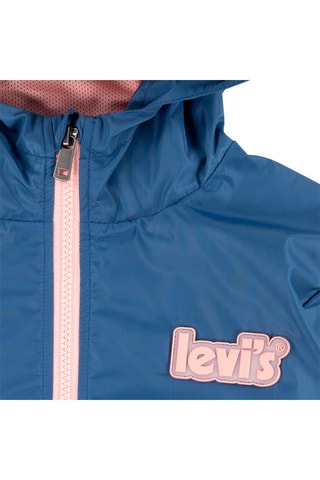 Windjack met Capuchon - wit, rood, blauw en roze