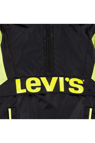 Coupe-vent à capuche - Blanc, noir, rouge et vert