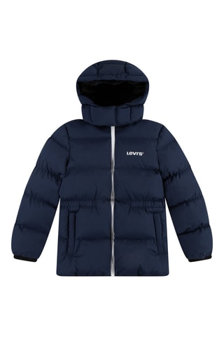 Gewatteerde Jas met Capuchon - Blauw