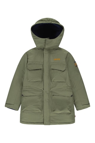 Gewatteerde Jas met Capuchon Kaki