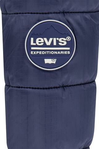 Gewatteerde Jas met Capuchon Marineblauw