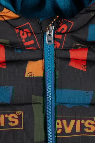 Gewatteerde Jas met Capuchon Zwart