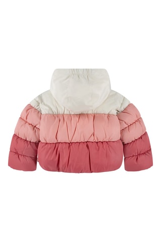 Gewatteerde Jas met Capuchon Roze