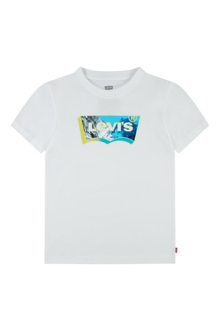 T-shirt - Wit, blauw en geel