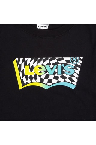 T-shirt - wit, zwart, blauw en geel