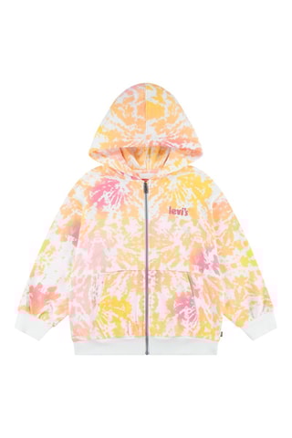 Sweater met Tie and Dye Effect - Wit, rood, oranje en roze