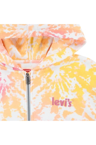 Sweater met Tie and Dye Effect - Wit, rood, oranje en roze