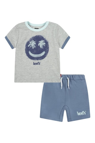 T-shirt en Short - Blauw en Grijs
