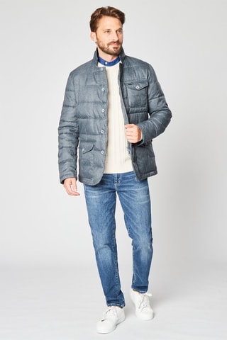 Gewatteerde Jas Donkergrijs