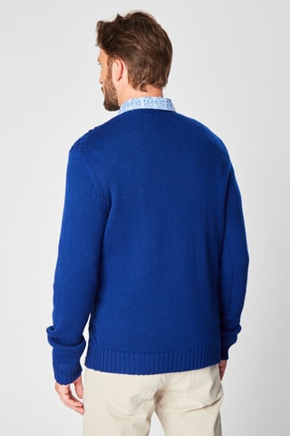 Pull en laine - Bleu électrique - Harmont & Blaine