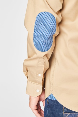 Wollen Overhemd Beige en Blauw - Harmont & Blaine