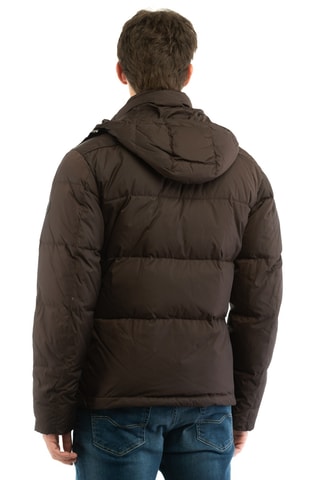 Gewatteerde Jas met Capuchon - Donkerbruin