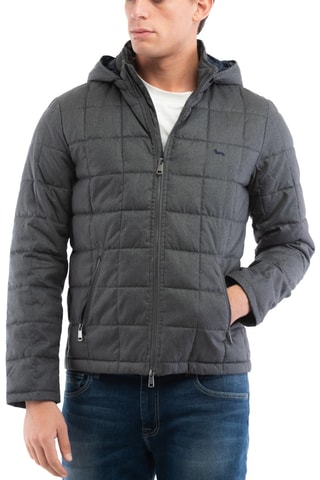 Gewatteerde Jas met Capuchon - Donkergrijs