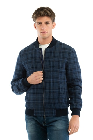 Wollen Bomberjasje - Marineblauw 