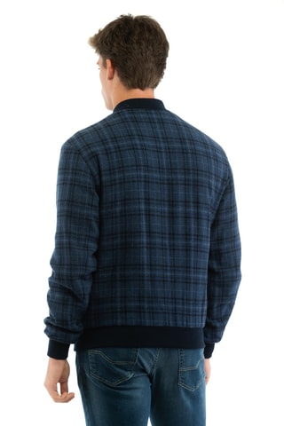 Wollen Bomberjasje - Marineblauw 