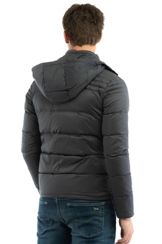Gewatteerde Jas met Capuchon - Donkergrijs