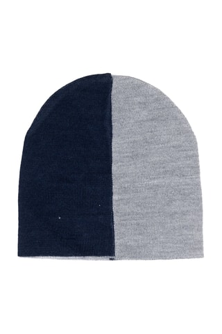 Gorro em lã - Azul-marinho e cinzento mesclado