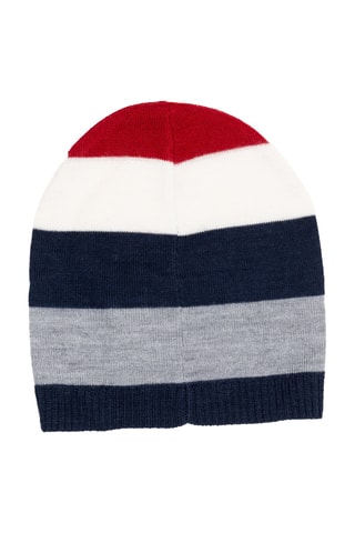 Gorro em lã - Azul-marinho e vermelho