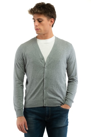 Casaco de malha - Cinzento mesclado