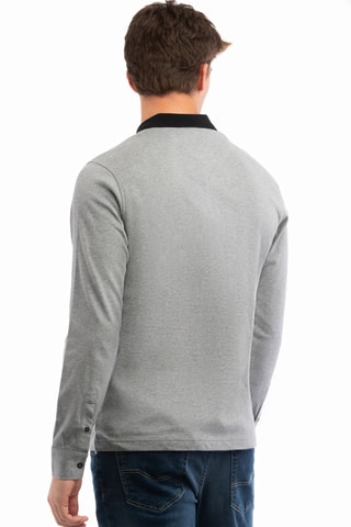 Polo - Cinzento-claro e preto