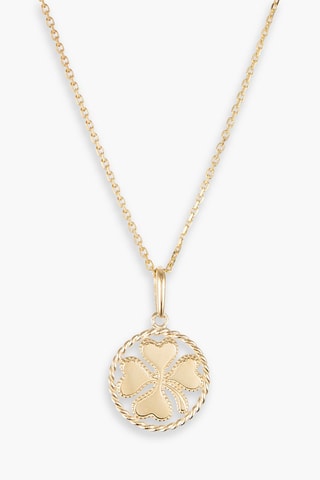 Pendentif Trèfle Nature 
Or jaune