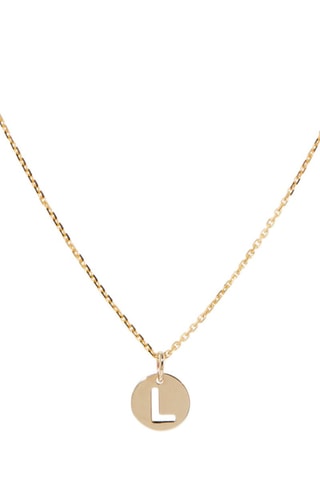 Pendentif Lettre L dorée Or jaune