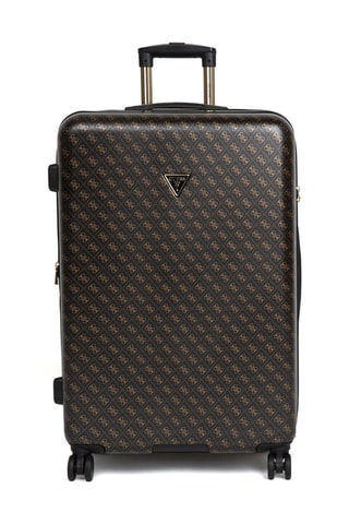 Bamboezijden Grote Trolley Jesco - Zwart en Bruin - 77 cm