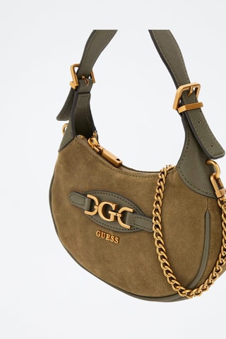 Nubuck Schouderhandtas Malva Mini - Olijfgroen