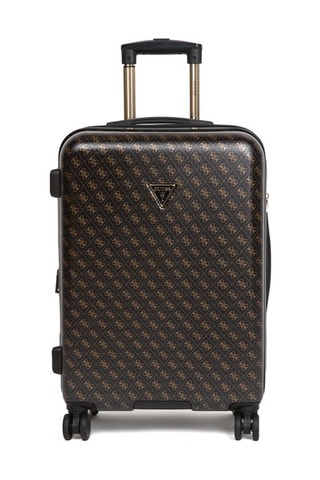 Bamboezijden Weekendtrolley Jesco - Zwart en Bruin - 64 cm