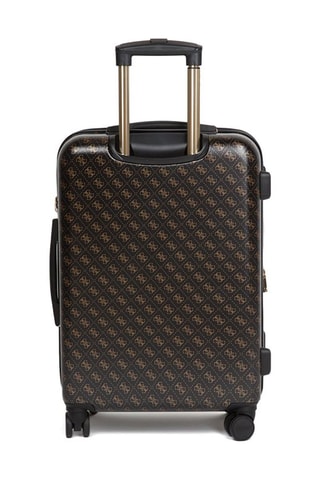 Bamboezijden Weekendtrolley Jesco - Zwart en Bruin - 64 cm