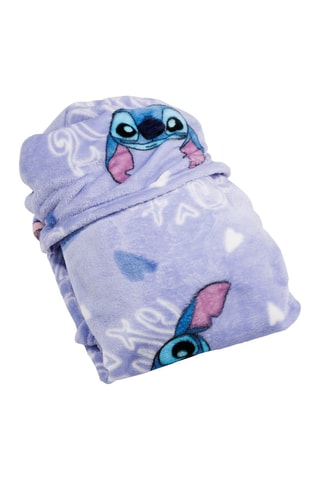 Couverture à capuche 7-14 ans Stitch Lilo & Stitch Disney - Bleu