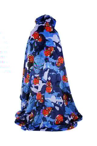 Couverture à capuche 7-14 ans Spider-Man Avengers Marvel - Bleu marine