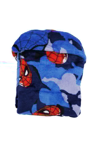 Couverture à capuche 7-14 ans Spider-Man Avengers Marvel - Bleu marine