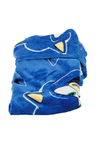 Couverture à capuche 7-14 ans Sonic - Bleu