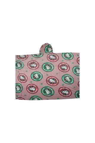 Couverture à capuche 7-14 ans Hello Kitty - Rose