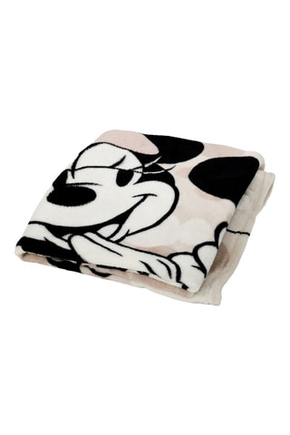 Couverture Mickey et Minnie Disney - Beige et noir - 130 x 160 cm