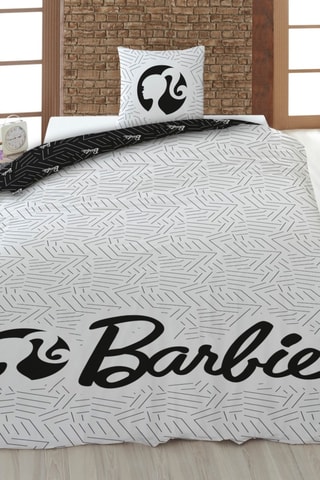 Parure de couette en coton 85 fils/cm² Barbie - Noir et blanc