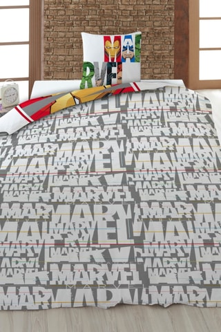 Parure de couette Avengers Marvel - Blanc et rouge