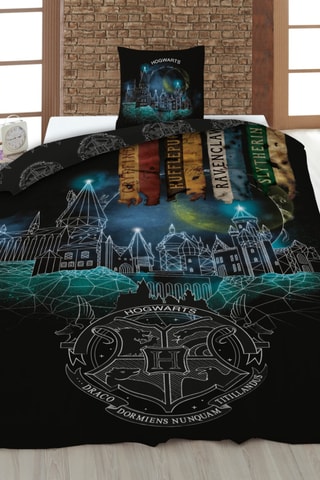 Parure de couette Harry Potter - Noir et bleu