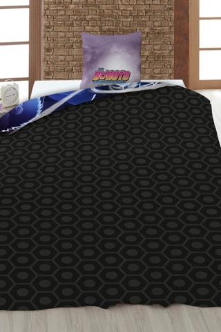 Parure de couette en coton 52 fils/cm² Naruto Next Generation - Gris et violet