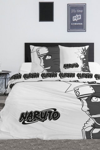 Parure de couette Naruto - Blanc et noir