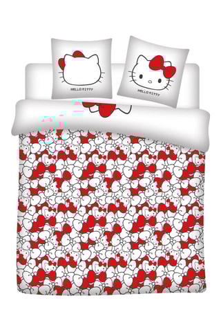 Parure de couette Hello Kitty - Blanc et rouge -240 x 220 cm