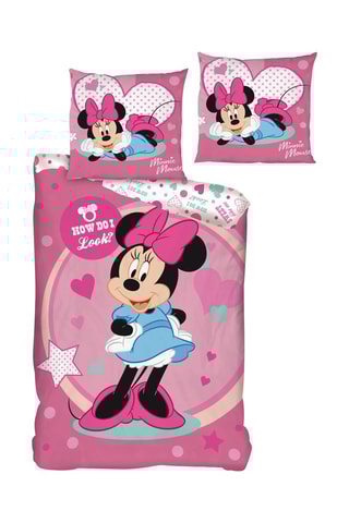 Parure de couette Minnie Disney - Rose