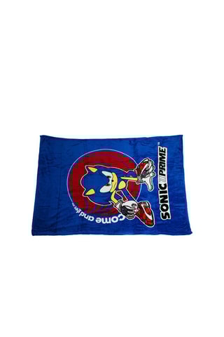 Plaid Sonic - Bleu et rouge - 110 x 150 cm