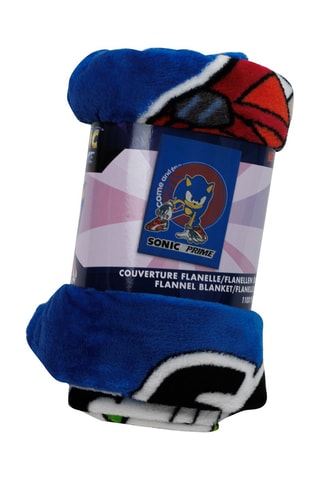 Plaid Sonic - Bleu et rouge - 110 x 150 cm