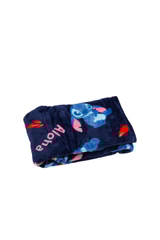 Plaid Lilo et Stitch Disney - Bleu marine - 110 x 150 cm