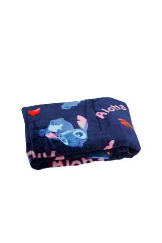 Plaid Lilo et Stitch Disney - Bleu marine - 110 x 150 cm