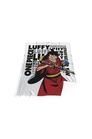 Plaid Luffy One Piece - Blanc et rouge - 130 x 170 cm